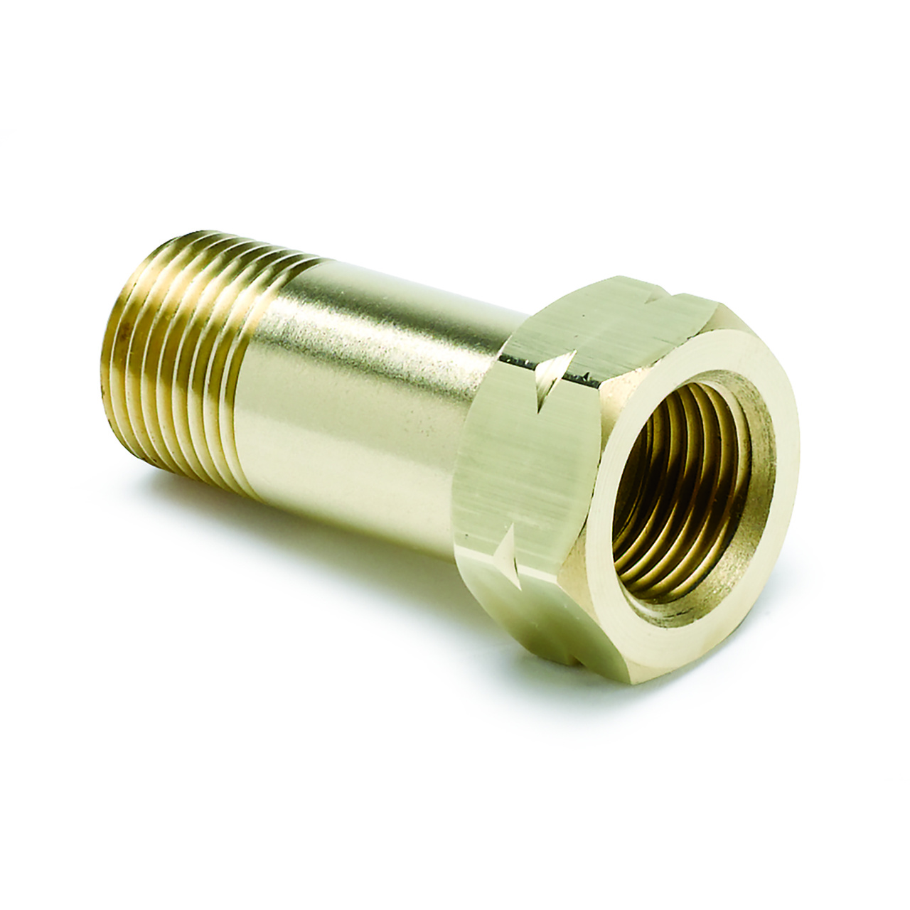 FITTING, ADAPTER, 3/8" NPT MALE, EXTENSION, BRASS, FOR AUTO GAGE MECH. TEMP.