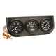 Mätarhållare / Konsol, Oljetryck/Vattentemp/AMP, 2-1/16", 100 PSI/280 °F/60A, BLK DIAL, BLK BZL, AUTOGAGE