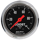 2-1/16" Laddtryck, 0-100 PSI, TRADITIONAL CHROME