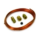 TUBING, COPPER, 1/8", 6FT. LENGTH, INCL. 1/8" NPTF BRASS COMPRESSION FITTINGS