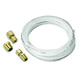 TUBING, NYLON, 1/8", 12FT. LENGTH, INCL. 1/8" NPTF BRASS COMPRESSION FITTINGS