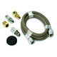 LINE, BRAIDED STAINLESS STEEL, #4 DIA., 3FT. LENGTH, -4AN AND 1/8" NPTF FITTINGS