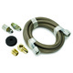 LINE, BRAIDED STAINLESS STEEL, #4 DIA., 6FT. LENGTH, -4AN AND 1/8" NPTF FITTINGS