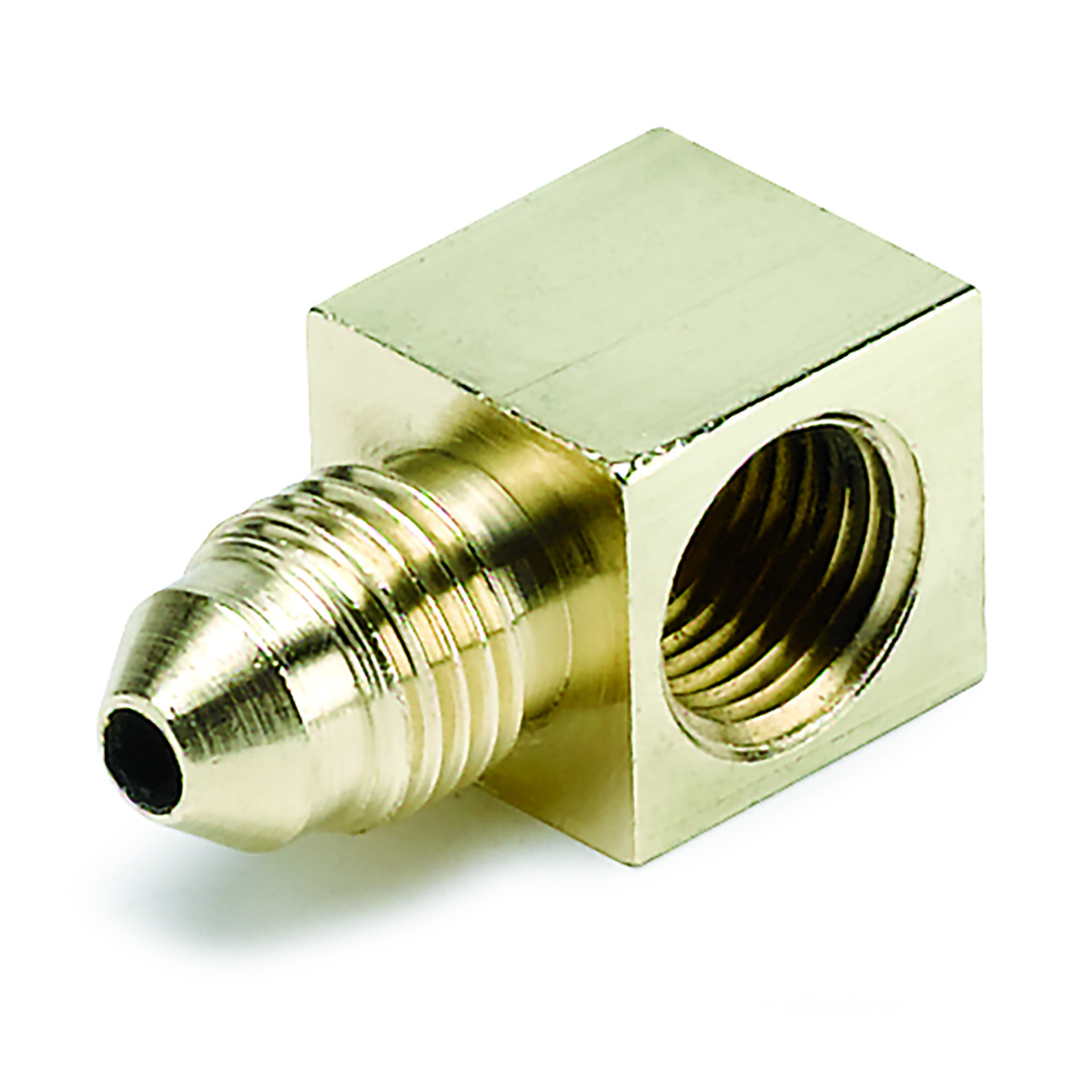 FITTING, ADAPTER, 90 °, 1/8" NPTF FEMALE TO -3AN MALE, BRASS