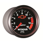 2-1/16" Nitro Tryck, 0-1600 PSI, CHEVY RED BOWTIE, BLACK