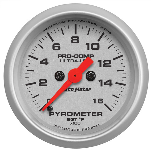 2-1/16" Pyrometer, 0-1600 °F, ULTRA-LITE