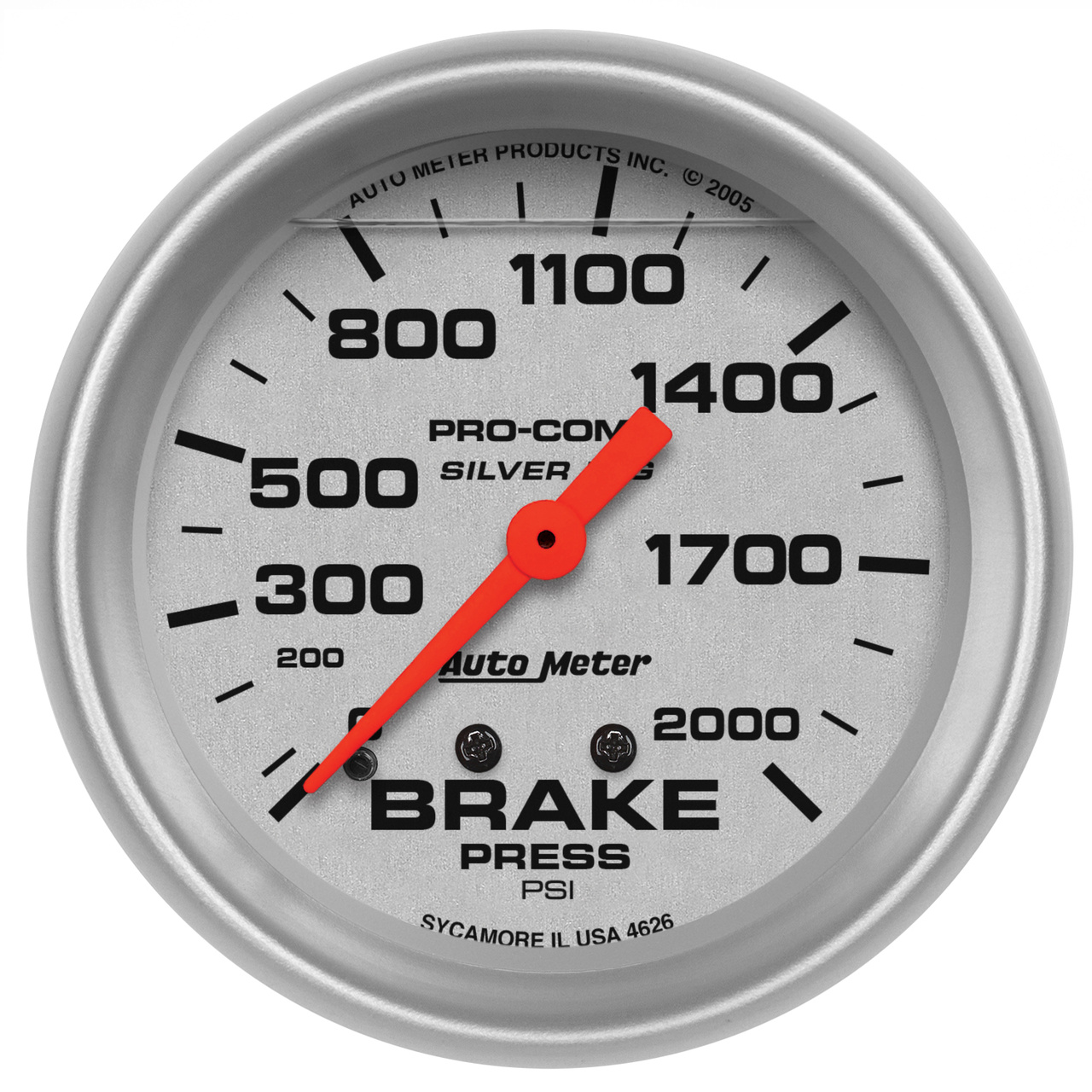 2-5/8" BRAKE PRESSURE, 0-2000 PSI, Vätskefylld, ULTRA-LITE