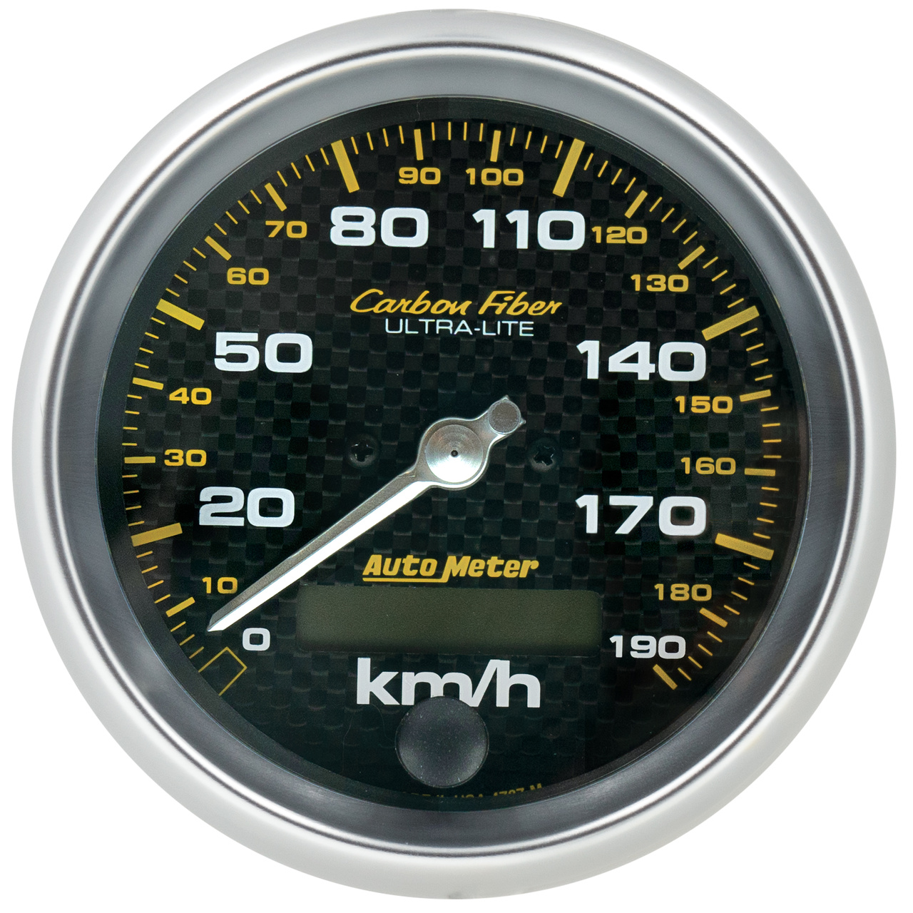 3-3/8" Hastighetsmätare,, 0-190 KPH, CARBON FIBER