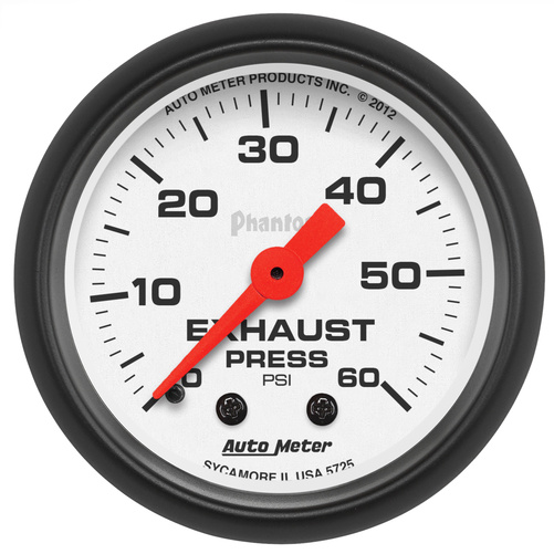 2-1/16" Avgastryck, 0-60 PSI, PHANTOM