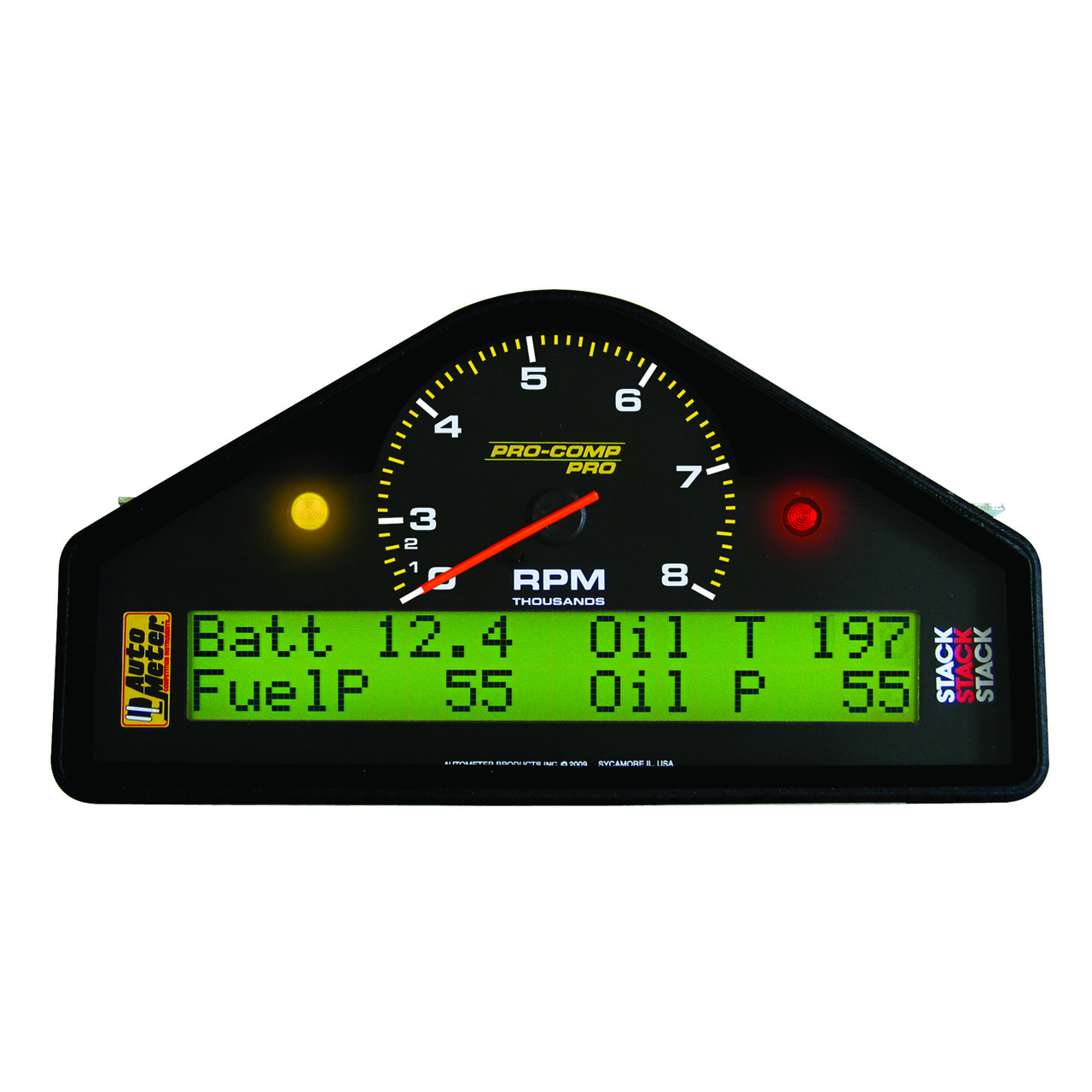 RACE DASH, 0-3-8K RPM, PRO-COMP PRO