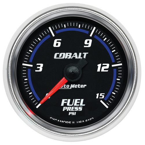 2-1/16" Bränsletryck, 0-15 PSI, COBALT