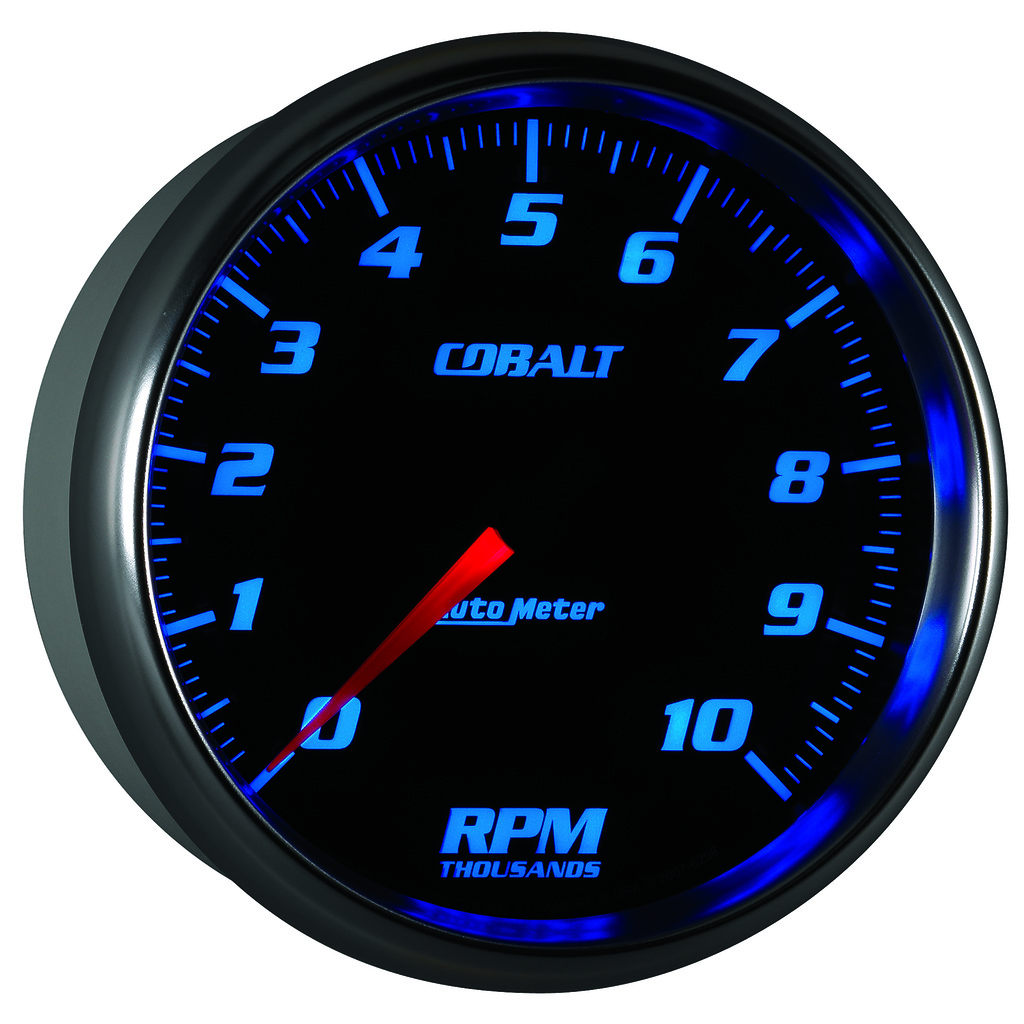 5" Varvräknare, 0-10,000 RPM, COBALT