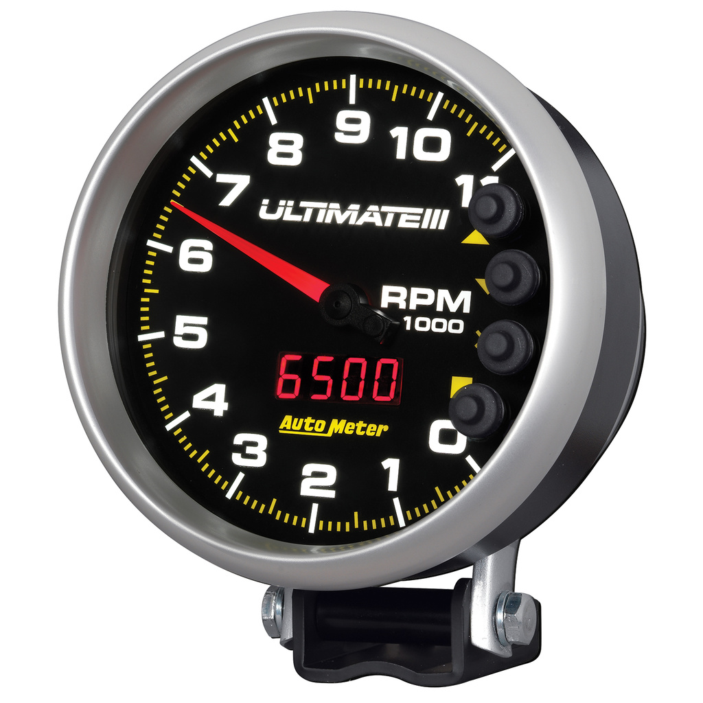 5" Varvräknare, 0-11,000 RPM, PEDESTAL, ULTIMATE III PLAYBACK, BLACK