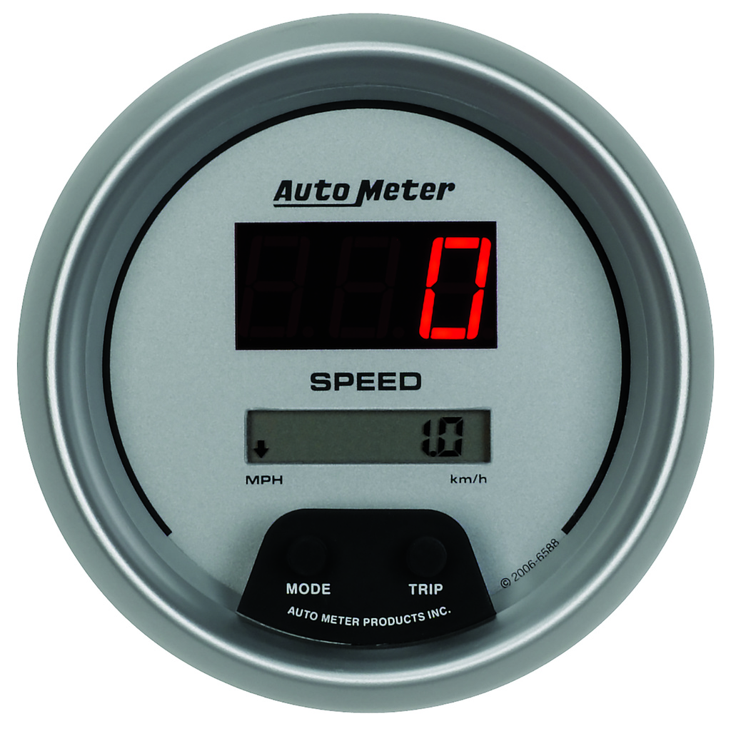 3-3/8" Hastighetsmätare,, 0-260 MPH / 0-260 KM/H, ULTRA-LITE DIGITAL