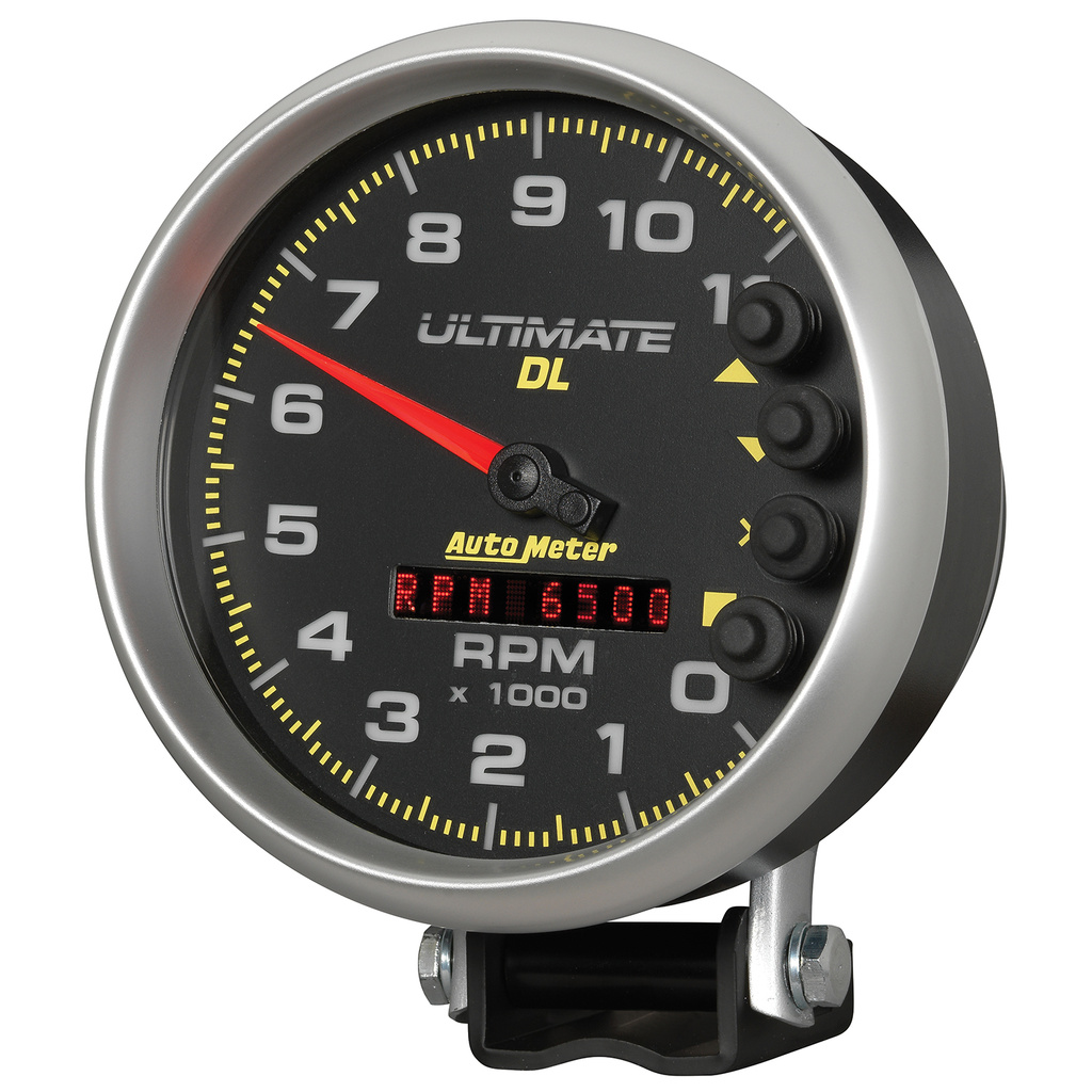 5" Varvräknare, 0-11,000 RPM, PEDESTAL, ULTIMATE DL PLAYBACK, BLACK