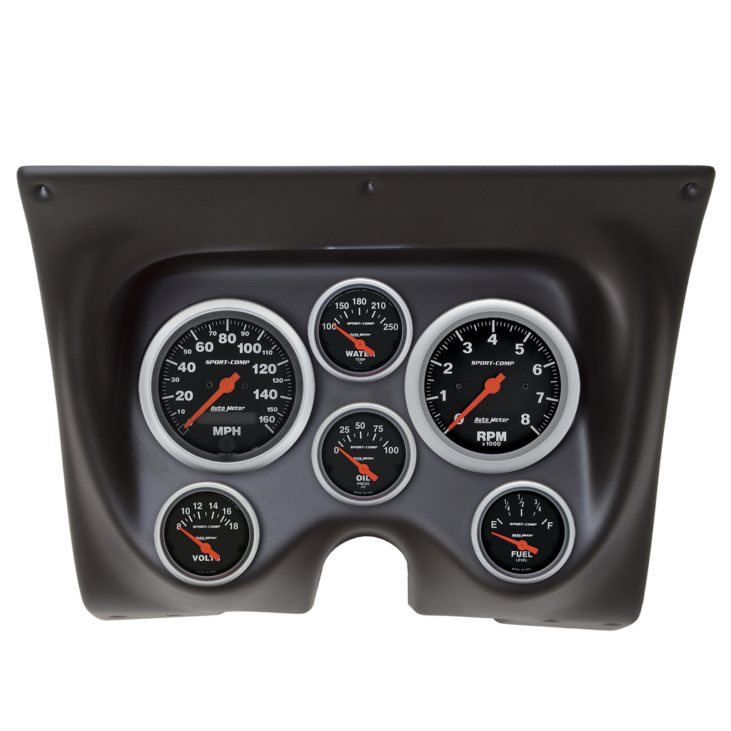 6-mätarpanel, direktmontering, CAMARO/FIREBIRD 67-68, SPORT-COMP