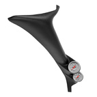 Mätarhållare A-stolpe, 0-35 PSI/0-1600 °F, 99-07 FORD SUPERDUTY, ULTRA-LITE