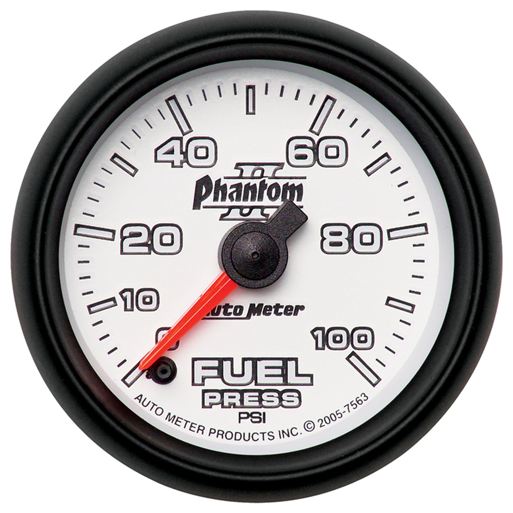 2-1/16" Bränsletryck, 0-100 PSI, PHANTOM II
