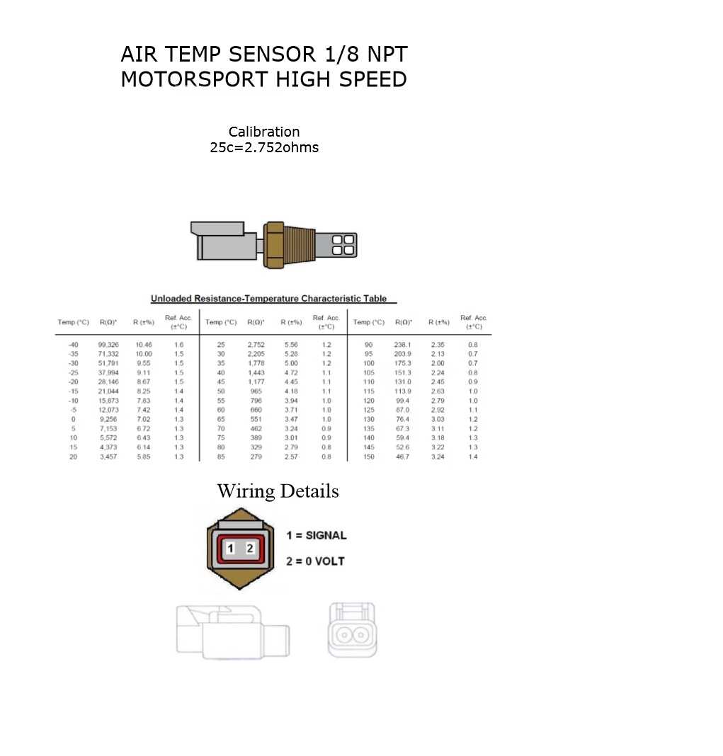 sensor 1/8 air npt temp NPT (IAT) 1/8