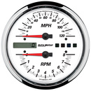 5" DIRECT FIT Varvmätare/Hastighetsmätare, COMBO, 8K RPM/120 MPH, WHITE, PRO-CYCLE