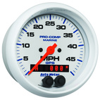 3-3/8" GPS Hastighetsmätare,, 0-50 MPH, MARINE WHITE