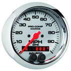 3-3/8" GPS Hastighetsmätare,, 0-100 MPH, MARINE CHROME ULTRA-LITE