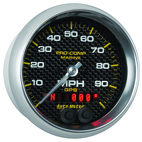 3-3/8" GPS Hastighetsmätare,, 0-100 MPH, MARINE CARBON FIBER