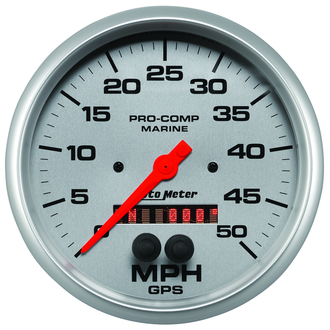 5" GPS Hastighetsmätare,, 0-50 MPH, MARINE SILVER ULTRA-LITE