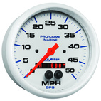 5" GPS Hastighetsmätare,, 0-50 MPH, MARINE WHITE