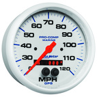 5" GPS Hastighetsmätare,, 0-120 MPH, MARINE WHITE