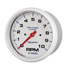 5" Varvräknare, 0-10,000 RPM, MARINE WHITE