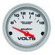 2-1/16" Voltmätare, 8-18V, MARINE SILVER ULTRA-LITE