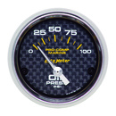 2-1/16" Oljetryck, 0-100 PSI, MARINE CARBON FIBER