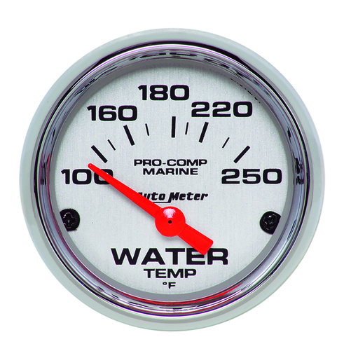 2-1/16" Vattentemperatur, 100-250 °F, MARINE CHROME ULTRA-LITE