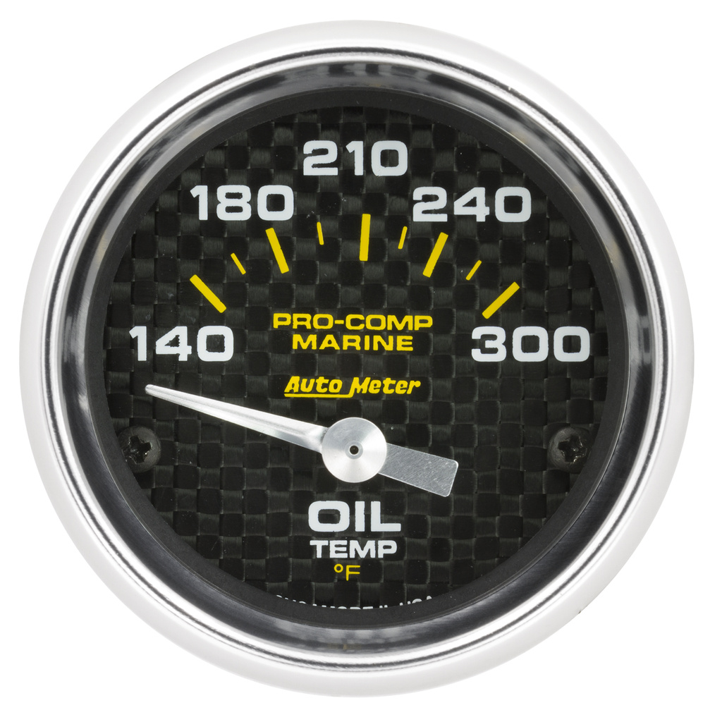 2-1/16" Oljetemperatur, 140-340 °F, MARINE CARBON FIBER