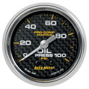 2-1/16" Oljetryck, 0-100 PSI, MARINE CARBON FIBER