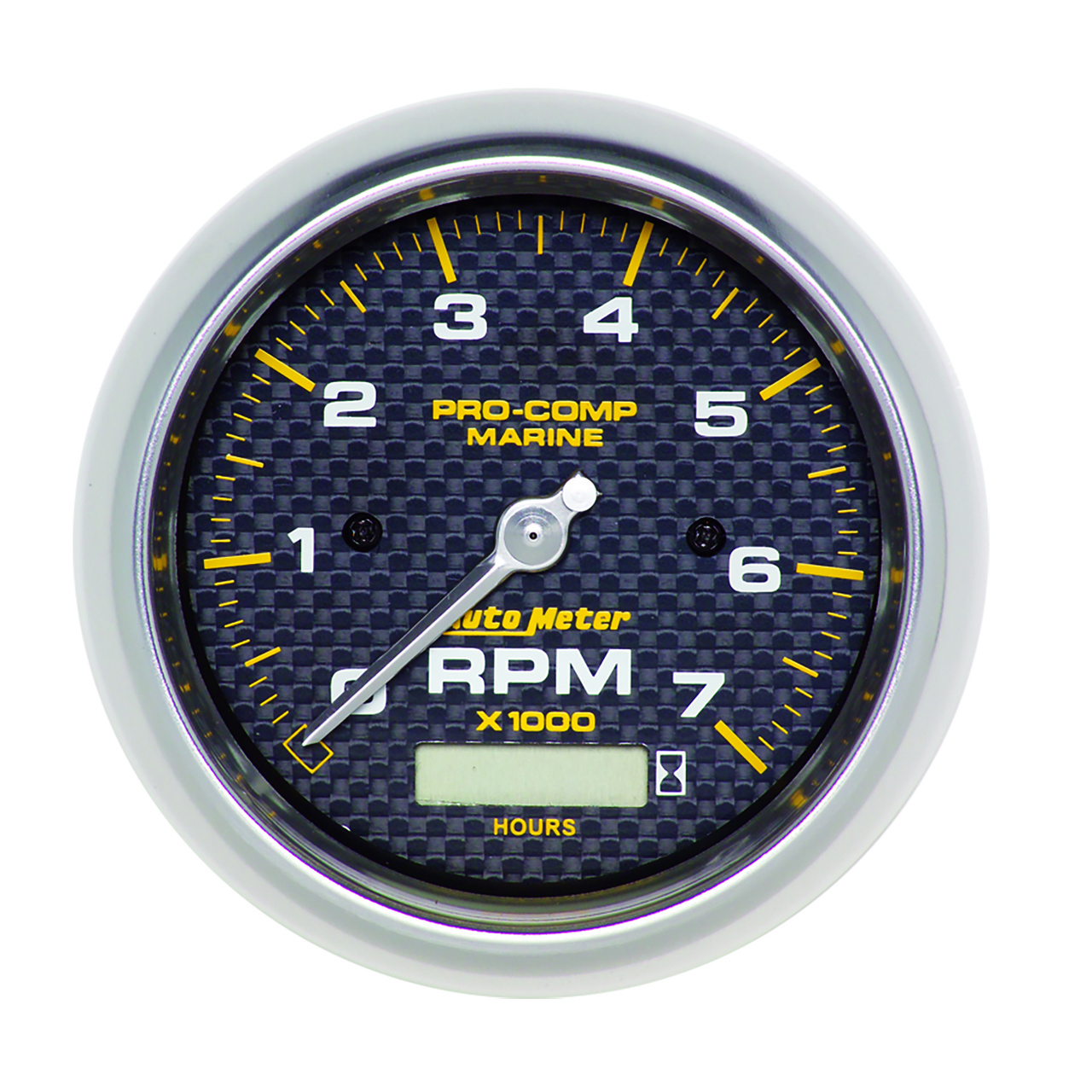 3-3/8" IN-DASH TACHOMETER WITH HOUR METER, 0-7,000 RPM, MARINE CARBON FIBER