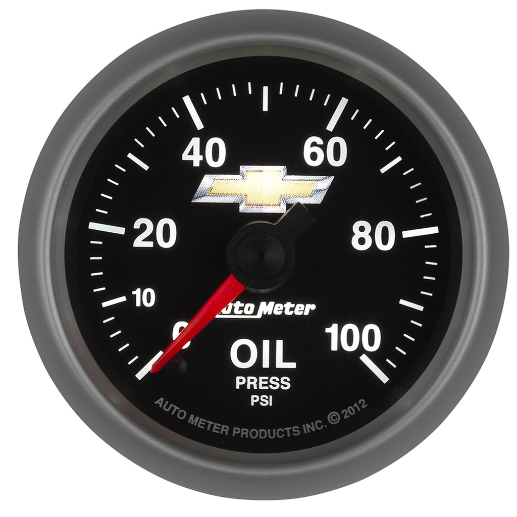 2-1/16" Oljetryck, 100 PSI, DIGITAL STEPPER MOTOR, CHEVY GOLD BOWTIE