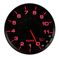 5" Varvräknare, 0-11,000 RPM, SPEK-PRO, Svart/Svart