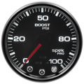 2-1/16" Laddtryck, 0-100 PSI, SPEK-PRO, Svart/Svart