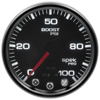 2-1/16" Laddtryck, 0-100 PSI, SPEK-PRO, Svart/Svart