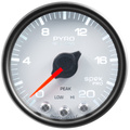 2-1/16" Pyrometer, 0-2000 °F, SPEK-PRO, Vit/Svart