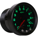 2-1/16" Varvräknare, 0-11,000 RPM, SPEK-PRO, Svart/Svart