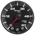 Mätarhållare A-stolpe, 0-60 PSI/0-2000 °F/100-300 °F, 08-10 FORD SUPERDUTY, SPEK-PRO, BLACK DIAL, BLACK BEZEL, FLAT ANTIGLARE LENS