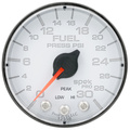 2-1/16" Bränsletryck, 0-30 PSI, SPEK-PRO, Vit/Svart