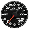 2-1/16" Oljetryck, 0-120 PSI, SPEK-PRO, Svart/Krom