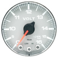 2-1/16" Voltmätare, 0-16V, SPEK-PRO, Silver/Krom