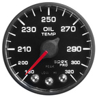 2-1/16" Oljetemperatur, 180-320 °F, SPEK-PRO, Svart/Svart, ECU