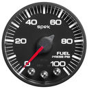 2-1/16" Bränsletryck, 0-100 PSI, SPEK-PRO, Svart/Svart, ECU