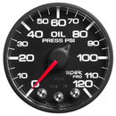 2-1/16" Oljetryck, 0-120 PSI, SPEK-PRO, Svart/Svart, ECU